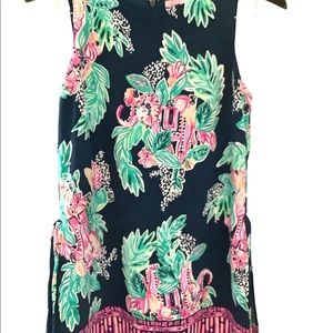 Lilly Pulitzer Donna Romper in Inky Navy Peanut Gallery